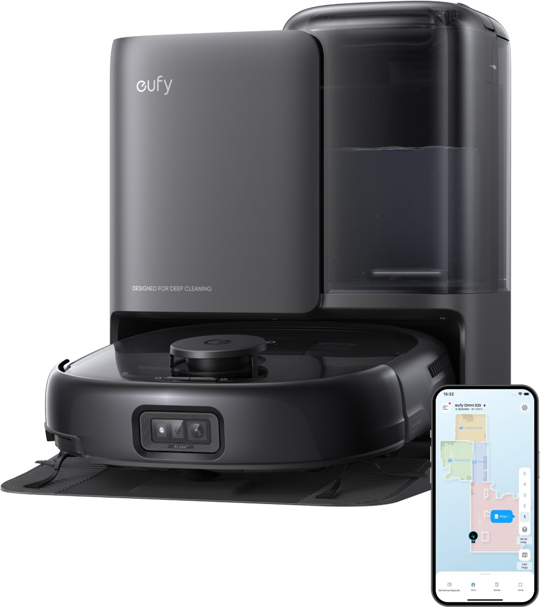 Eufy Omni E25 Hydro Jet Zwart