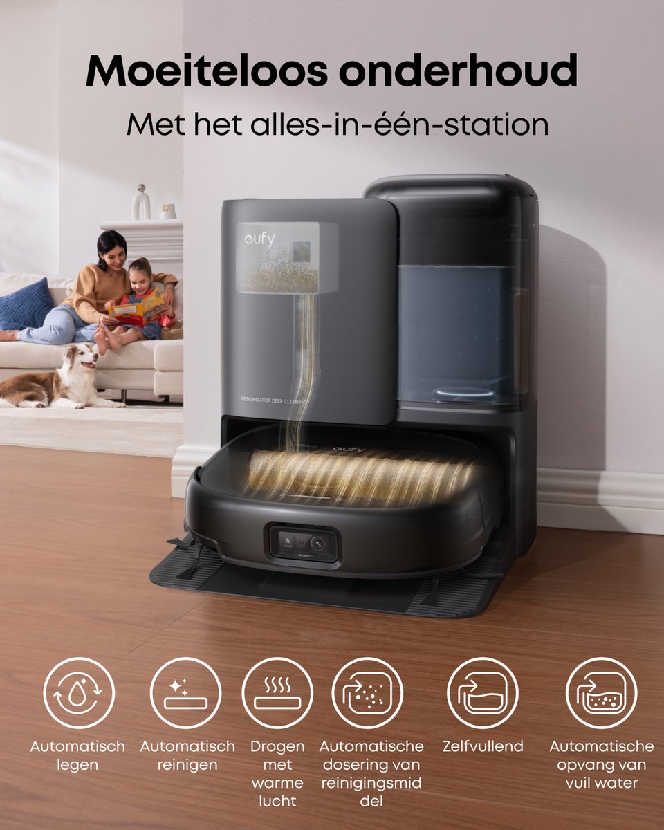 Eufy Omni E25 Hydro Jet Zwart - Afbeelding 6